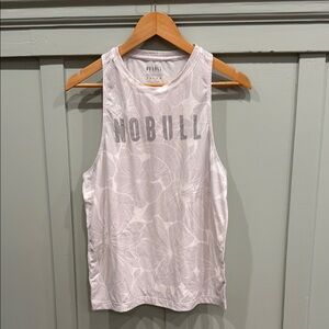 NOBULL White Hibiscus Floral Sleeveless Muscle Tee